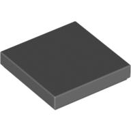 Lego Tile 2 x 2 with Groove / Dark Bluish Gray