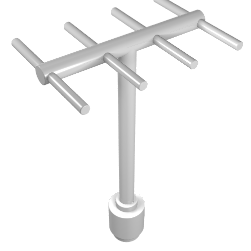 Lego Antenna with Side Spokes / White