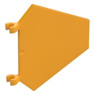 Lego Flag 5 x 6 Hexagonal with U Clips / Bright Light Orange