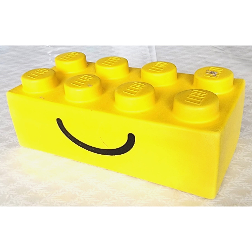 Lego Brick Soft 2 x 4 with Smile Print