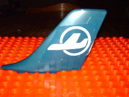 Lego Duplo Airplane Large Tail 1 x 9 x 5 with White Airplane in Circle Pattern (Sticker) - Set 7840
