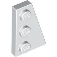 Lego Wedge Plate 3 x 2 Right / White