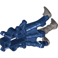 Lego Large Figure Foot, Claw, Piraka with Marbled Pearl Light Gray Pattern / Dark Blue