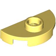 Lego Plate Round 1 x 2 Half Circle with Stud (Jumper) / Bright Light Yellow