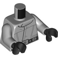 Lego Torso, Imperial Uniform, Black Belt print, Light Bluish Gray Arms, Black Hands / Light Bluish Gray