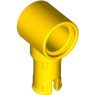 Lego Technic Pin Connector Hub with 1 Pin with Friction Ridges Lengthwise / Yellow