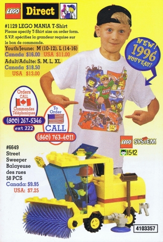 Lego 1996 Insert - Lego Direct - US/Canadian (4103357)