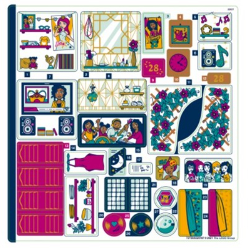 Lego Sticker Sheet for Set 41449-1 / [No Color/Any Color]