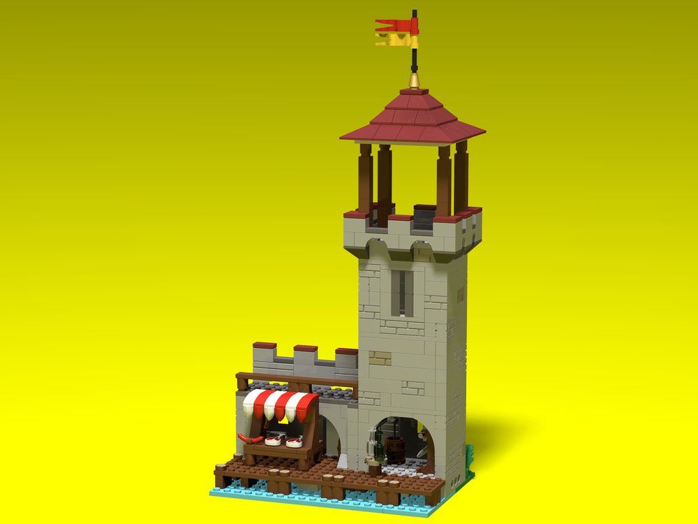 Lego The Watchtower of the Medieval Seaside Market