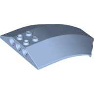 Lego Windscreen 8 x 6 x 2 Curved / Bright Light Blue