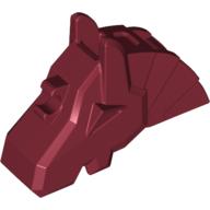Lego Animal / Creature Accessory, Horse Battle Helmet [Angular, Front Clip] / Dark Red