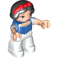 Lego Duplo Figure with Bow in Smooth Hair, Snow White / Bright Light Blue