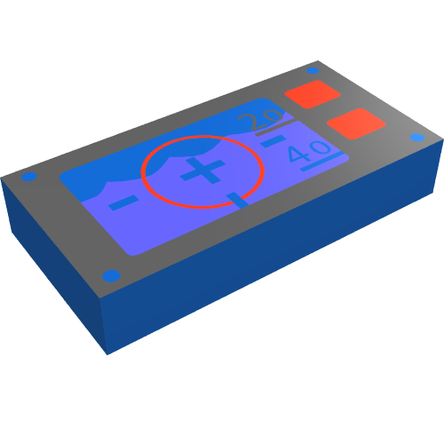 Lego Tile 1 x 2 with Underwater Navigation Print / Blue