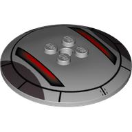 Lego Dish 6 x 6 Inverted (Radar) with Solid Studs and Sith Infiltrator Print [Solid Studs]