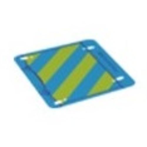 Lego Roof, Awning with Lime and Azure Print / Trans-Clear