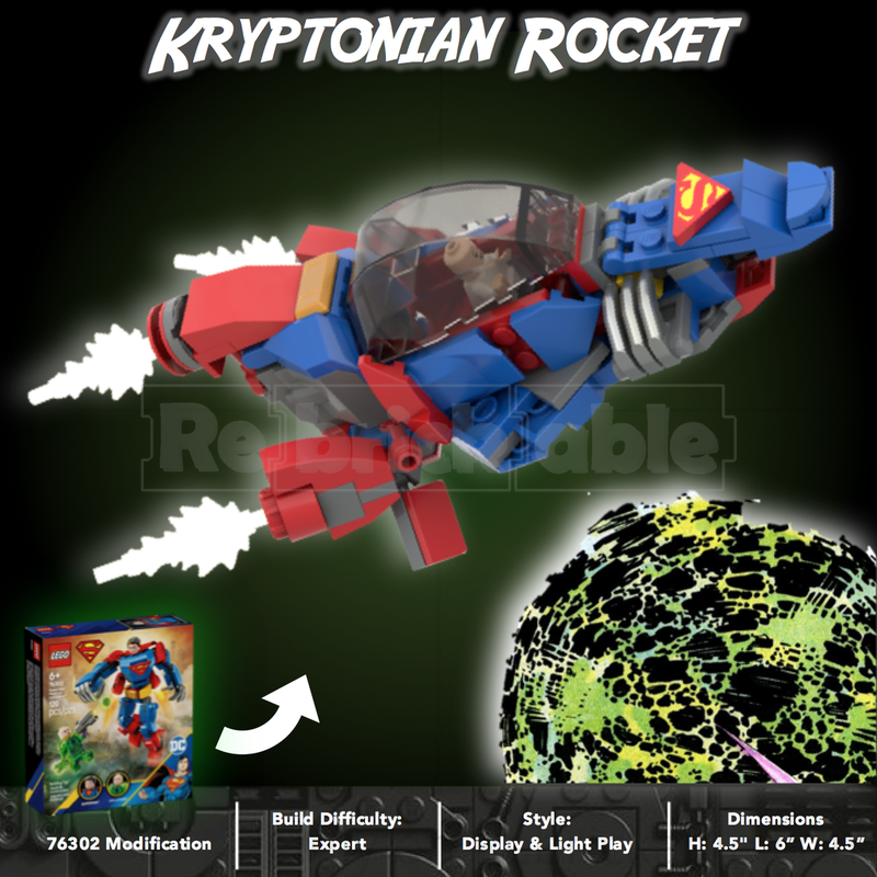 Lego Kryptonian Rocket - Modification of 76302-1