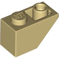 Lego Brick Sloped Inverted 45° 2 x 1 / Tan