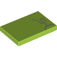 Lego Tile 2 x 3 with Gamora Scar Print