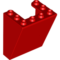 Lego Windscreen 3 x 4 x 4 Inverted, Rounded Top Inside Edges, Cut-Out Bottom Inside Edges / Red