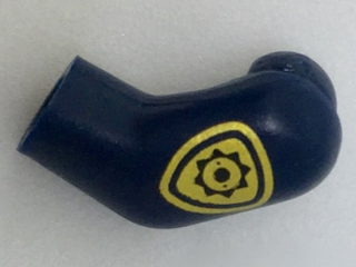 Lego Arm, Left with Gold Police Badge Pattern / Dark Blue