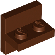 Lego Bracket 2 x 2 with 1 x 2 Vertical Studs / Reddish Brown
