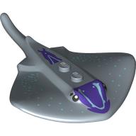 Lego Animal, Stingray with Dark Purple Markings Spots print / Sand Blue