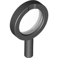 Lego Equipment Magnifying Glass with Thick Frame, Hollow Handle, Trans-Clear Lens