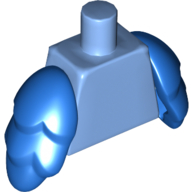 Lego Torso with Blue Bird Wings (Road Runner) / Medium Blue