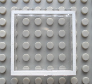 Lego Modulex Window 1 x 5 x 5 with White Border Print