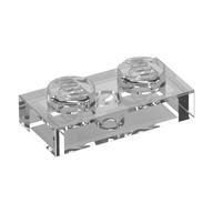 Lego Plate 1 x 2 / Trans-Medium Blue