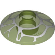 Lego Dish 2 x 2 Inverted [Radar] with White Spider Web Print