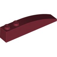 Lego Brick Curved 6 x 1 / Dark Red