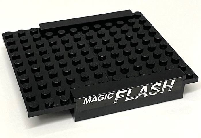 Lego Stickered Assembly 12 x 10 x 1 2/3 with White 'MAGIC FLASH' Pattern on Both Sides (Stickers) - Set 5581