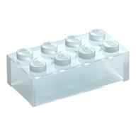 Lego Brick 2 x 4 without Cross Supports [Modern] / Trans-Black