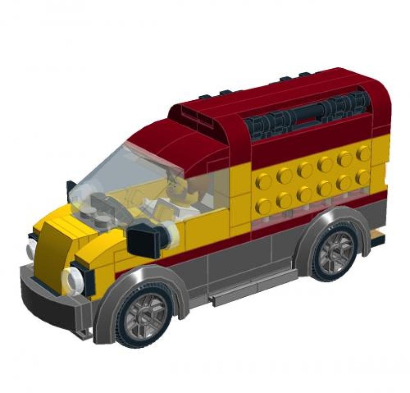 Lego CUSTOM 4 wide #60150 PIZZA VAN mod