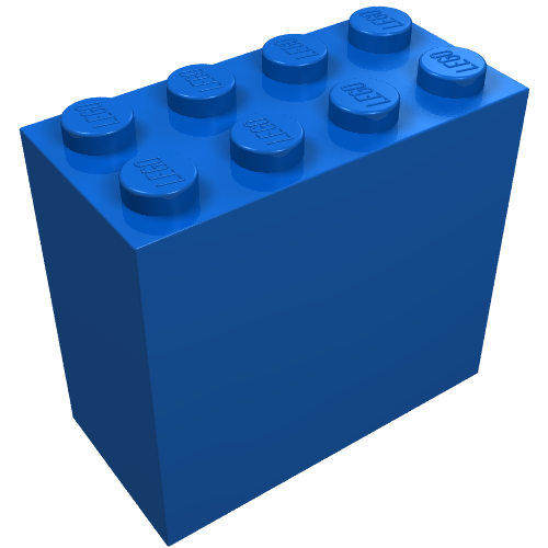 Lego Brick 2 x 4 x 3 / Blue