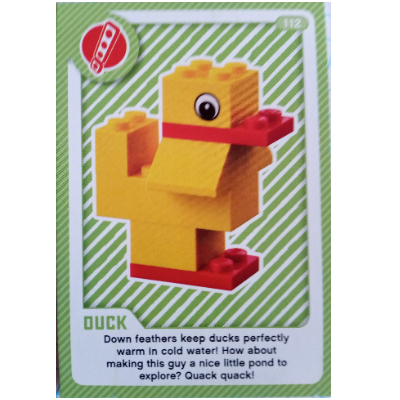 Lego Trading Card, Create the World Living Amazingly - Duck / [No Color/Any Color]