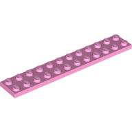 Lego Plate 2 x 12 / Bright Pink