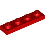 Lego Plate 1 x 4 / Red