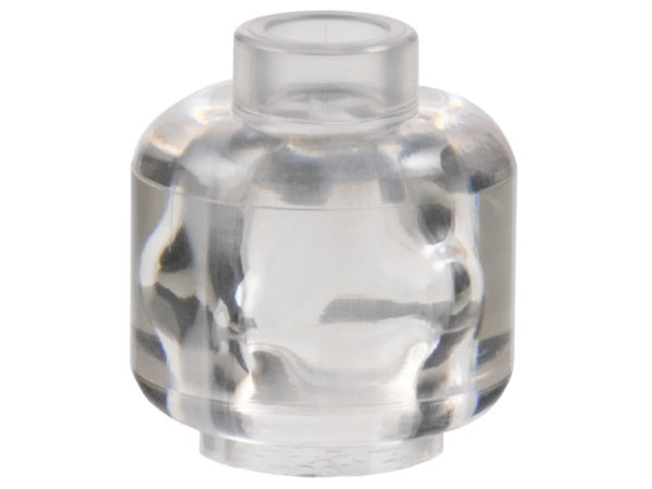 Lego Minifigure, Head (Plain) / Trans-Clear
