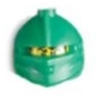 Lego Pen Bead, Helmet and Head, Rascus / Green