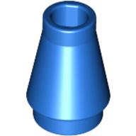 Lego Cone 1 x 1 [No Top Groove] / Blue