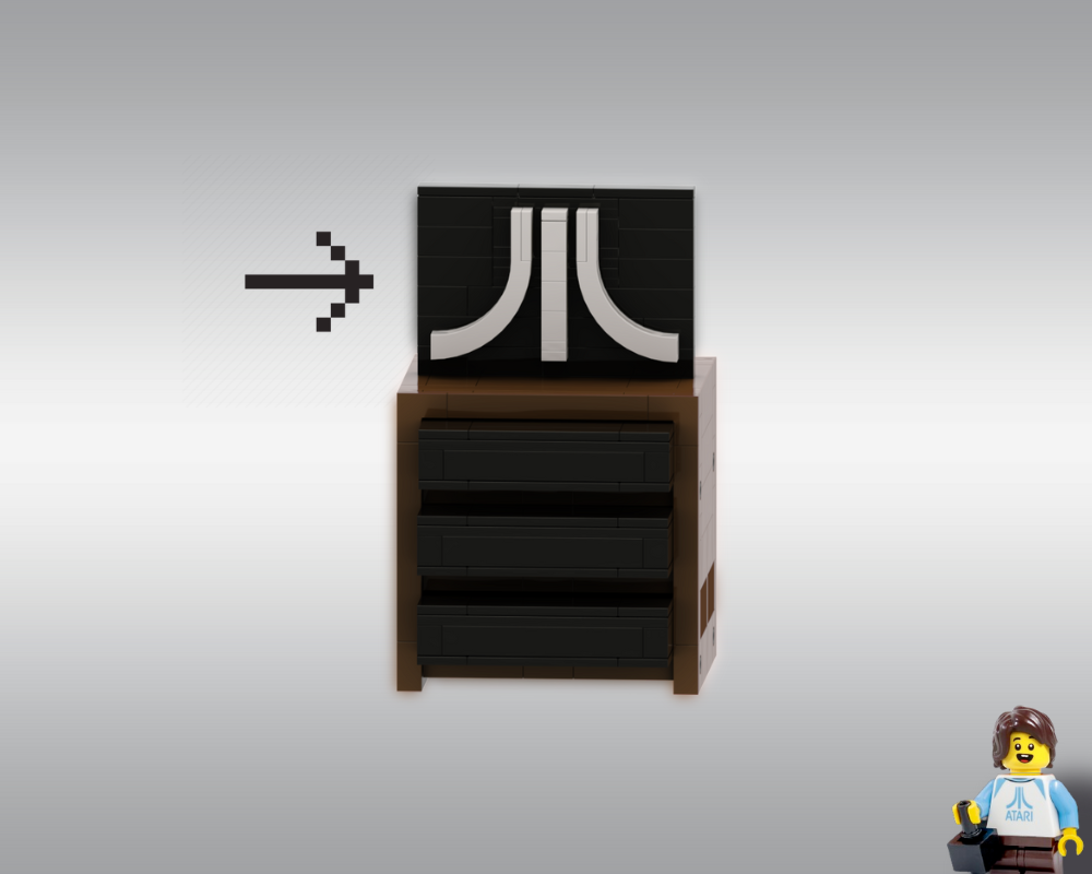 Lego Atari Logo - Set 10306 Cartridges Box Add-on