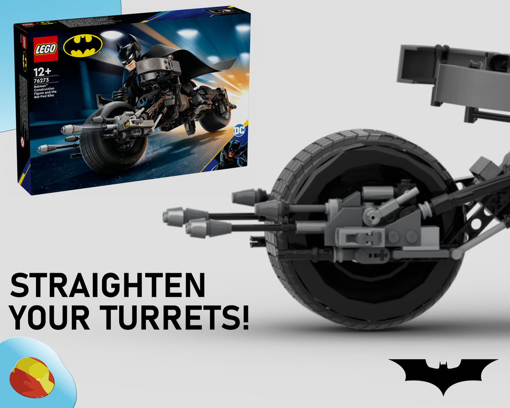 Lego 76273 Straight Turrets: Batpod Mod