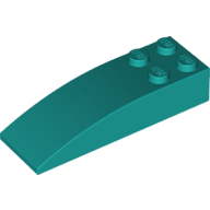 Lego Brick Curved 6 x 2 / Dark Turquoise