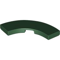 Lego Tile 3 x 3 Curved, Macaroni / Dark Green