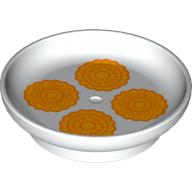Lego Duplo Dish with 4 Food Items Print / White