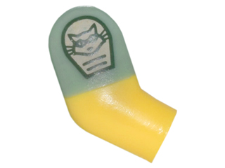 Lego Arm, Right with Sand Green Short Sleeve and Uniform Raccoon Face Patch Pattern