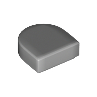 Lego Tile Round 1 x 1 Half Circle / Light Bluish Gray
