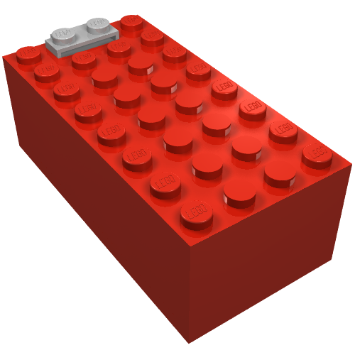 Lego Battery Box, 9V Small [Complete Assembly] / Red